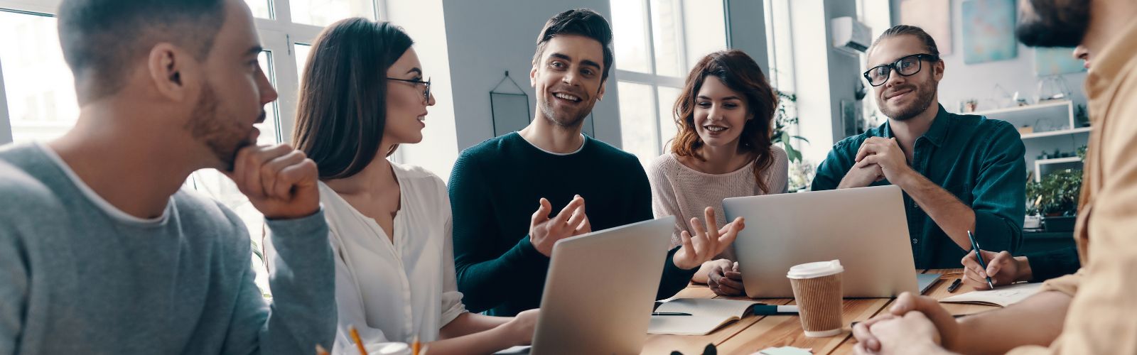 Group of diverse people at a meeting 