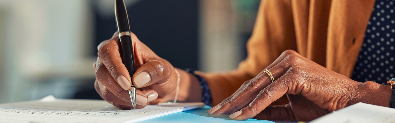 this is an image of a woman writing